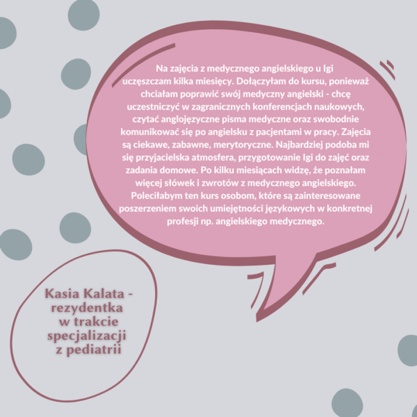 Katarzyna - medyczny angielski